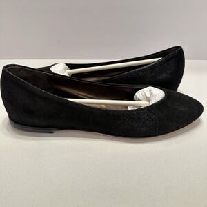 Attilio Giusti Leombruni AGL Ballet Flat‎ Shoes Black Metallic Sz 36.5 EU 6.5 US